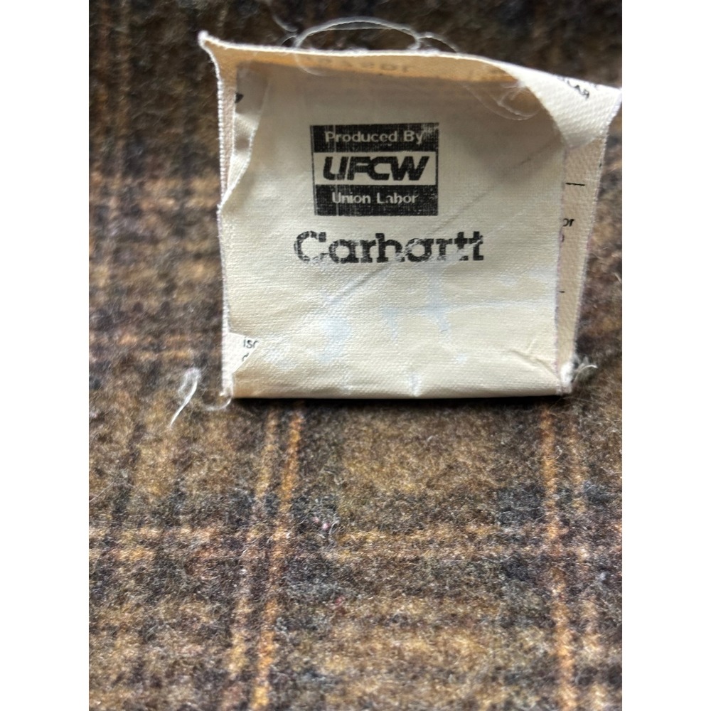 VTG Carhartt J97SDL Detroit Jacket Men's Tan Brown Blanket Lined Canvas Size XXL - Picture 11 of 14